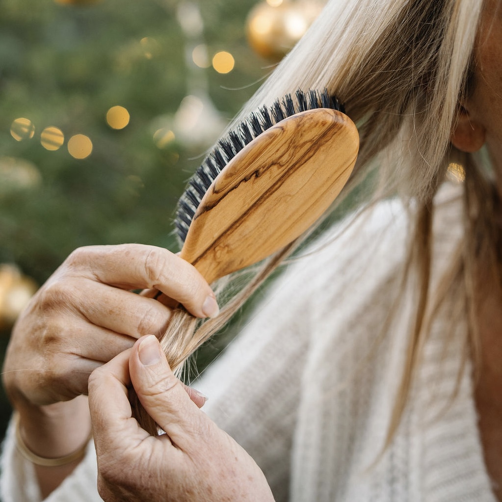Brosse à cheveux soies de sanglier